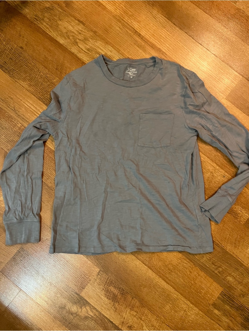 J. Crew Men's Garment-Dyed Crewneck T-Shirt — Gray